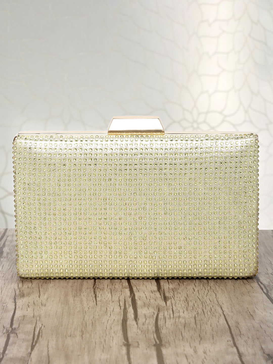

Peora Gold-Toned Embellished Box Clutch