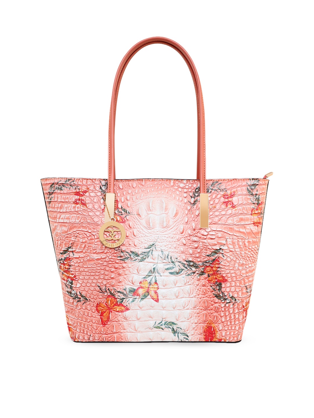 

ESBEDA Women Pink Floral Printed Structured Shoulder Bag