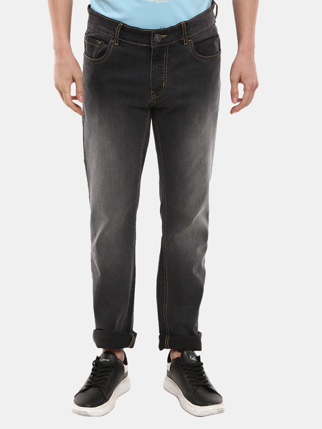 

V-Mart Men Black Slim Fit Light Fade Stretchable Jeans
