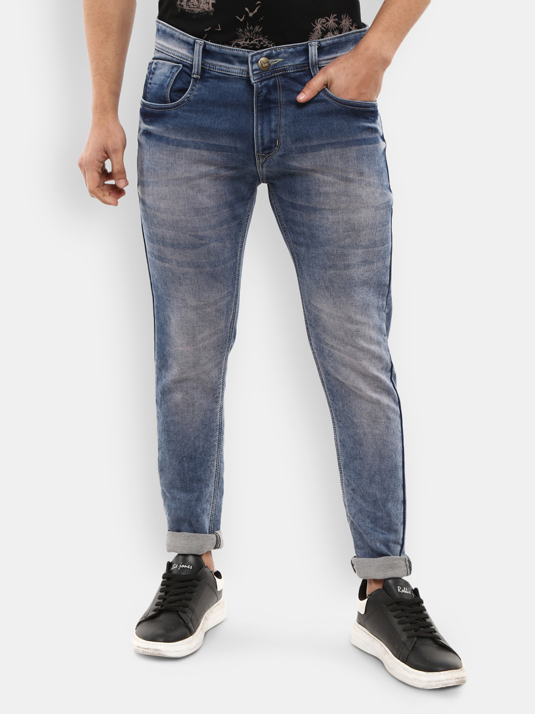 

V-Mart Men Blue Heavy Fade Stretchable Jeans