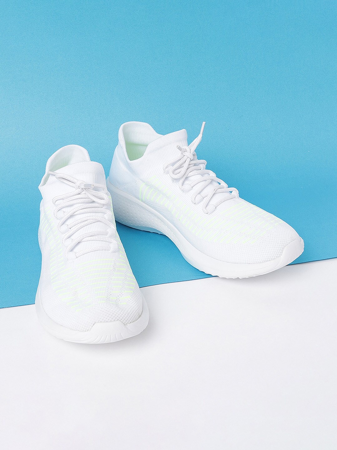 

Ginger by Lifestyle Women White Woven Design Sneakers