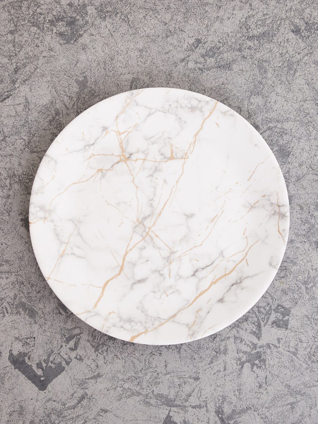 

Home Centre White & Grey Printed Single Melamine Matte Plates