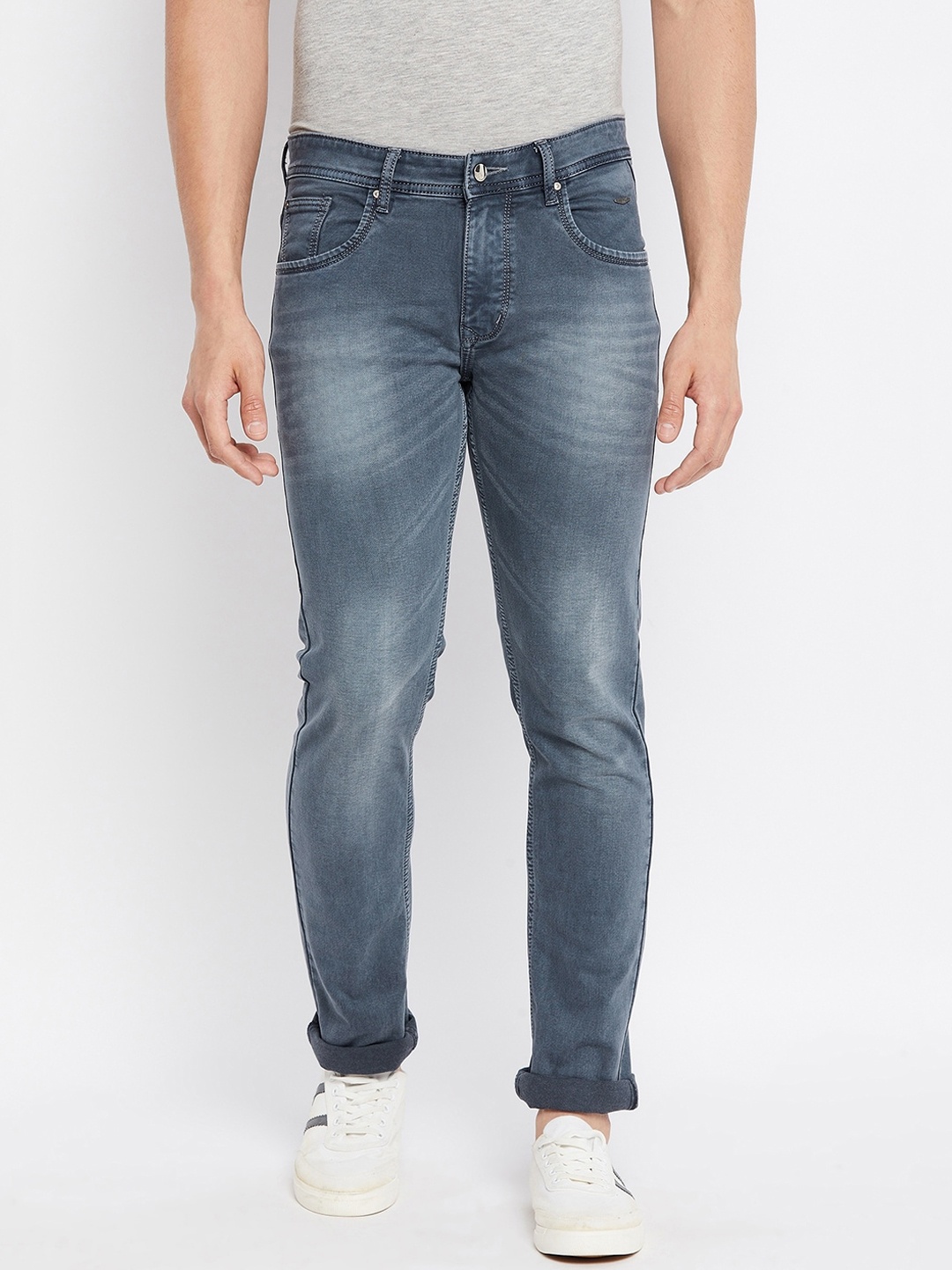 

Duke Men Grey Slim Fit Heavy Fade Stretchable Jeans