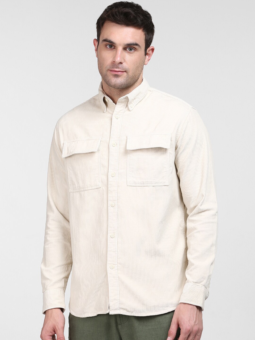 

SELECTED Men Beige Casual Shirt