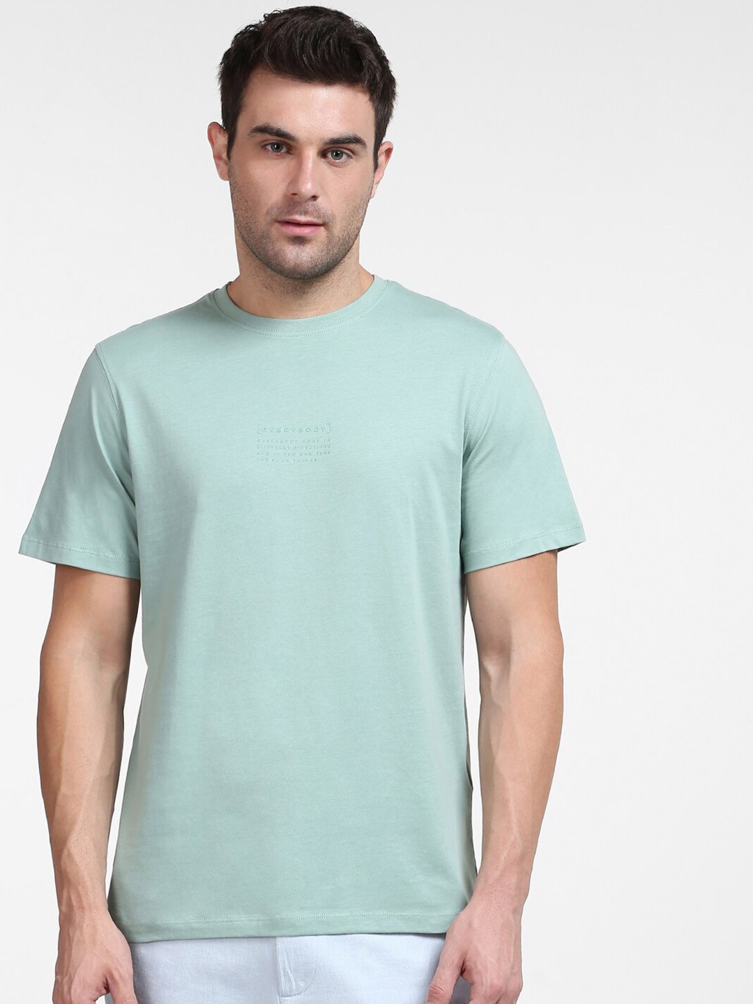 

SELECTED Men Green Organic Cotton T-shirt