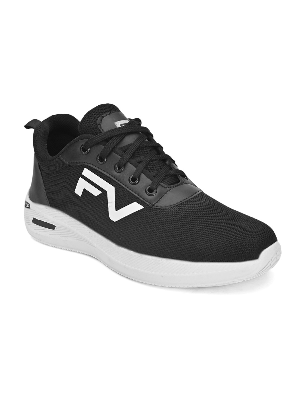 

Fashion Victim Men Black & White Woven Design Sneakers