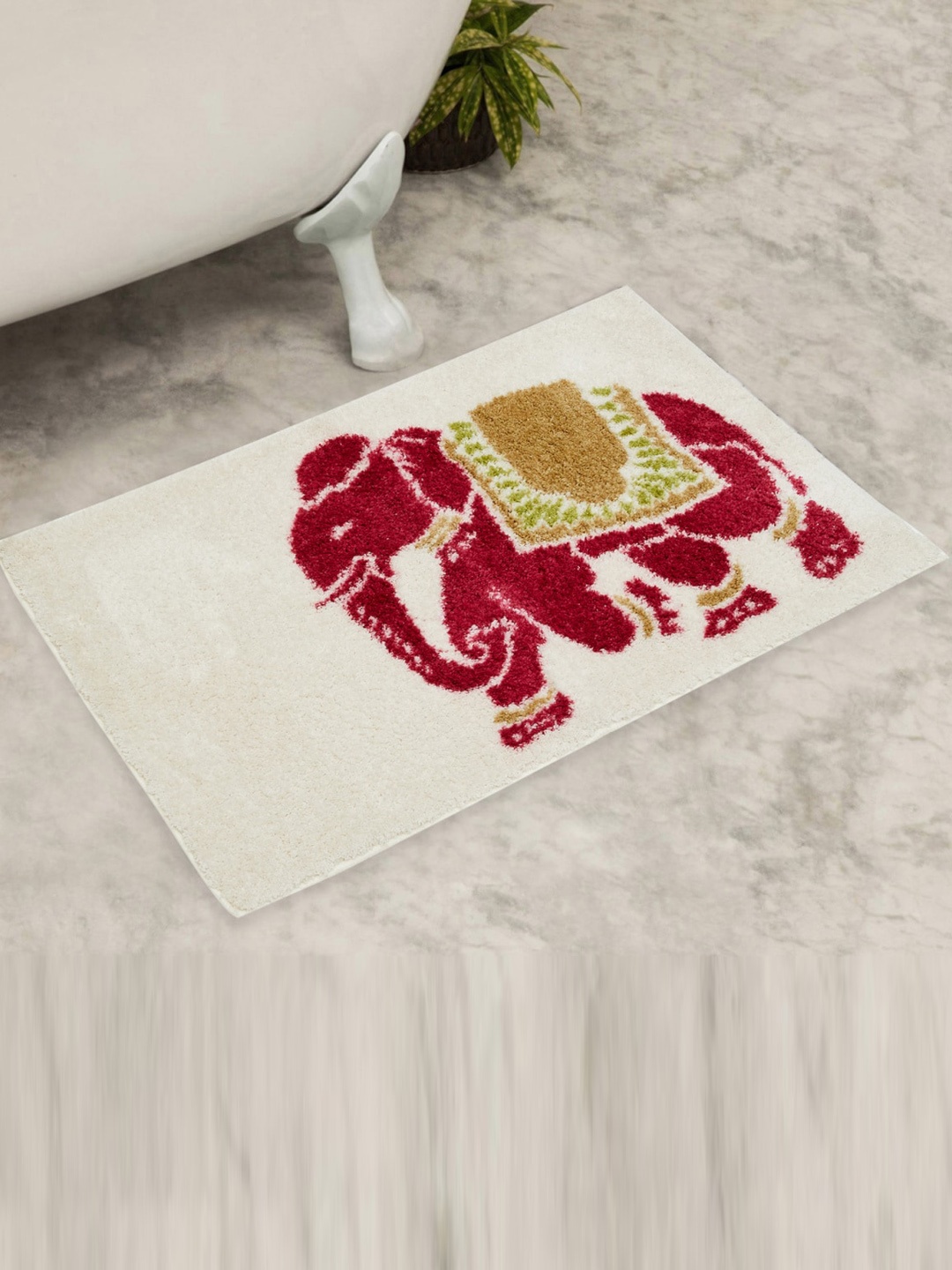 

Home Centre White Art Of Asia Textured Anti-Skid Bathmat