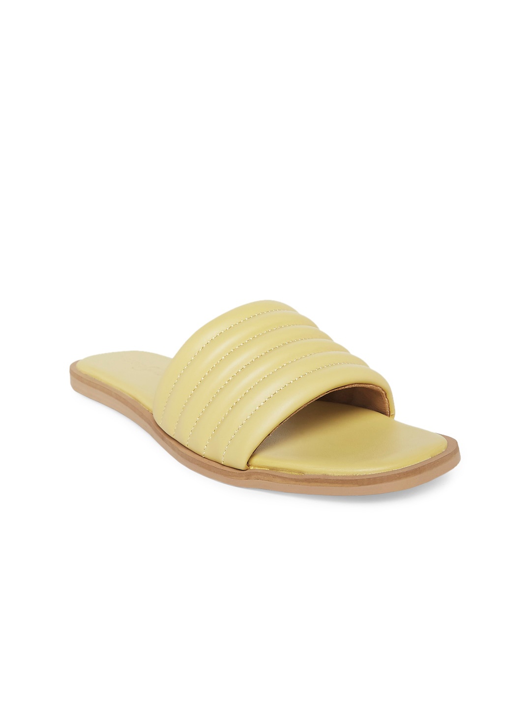 

Forever Glam by Pantaloons Women Yellow Open Toe Flats