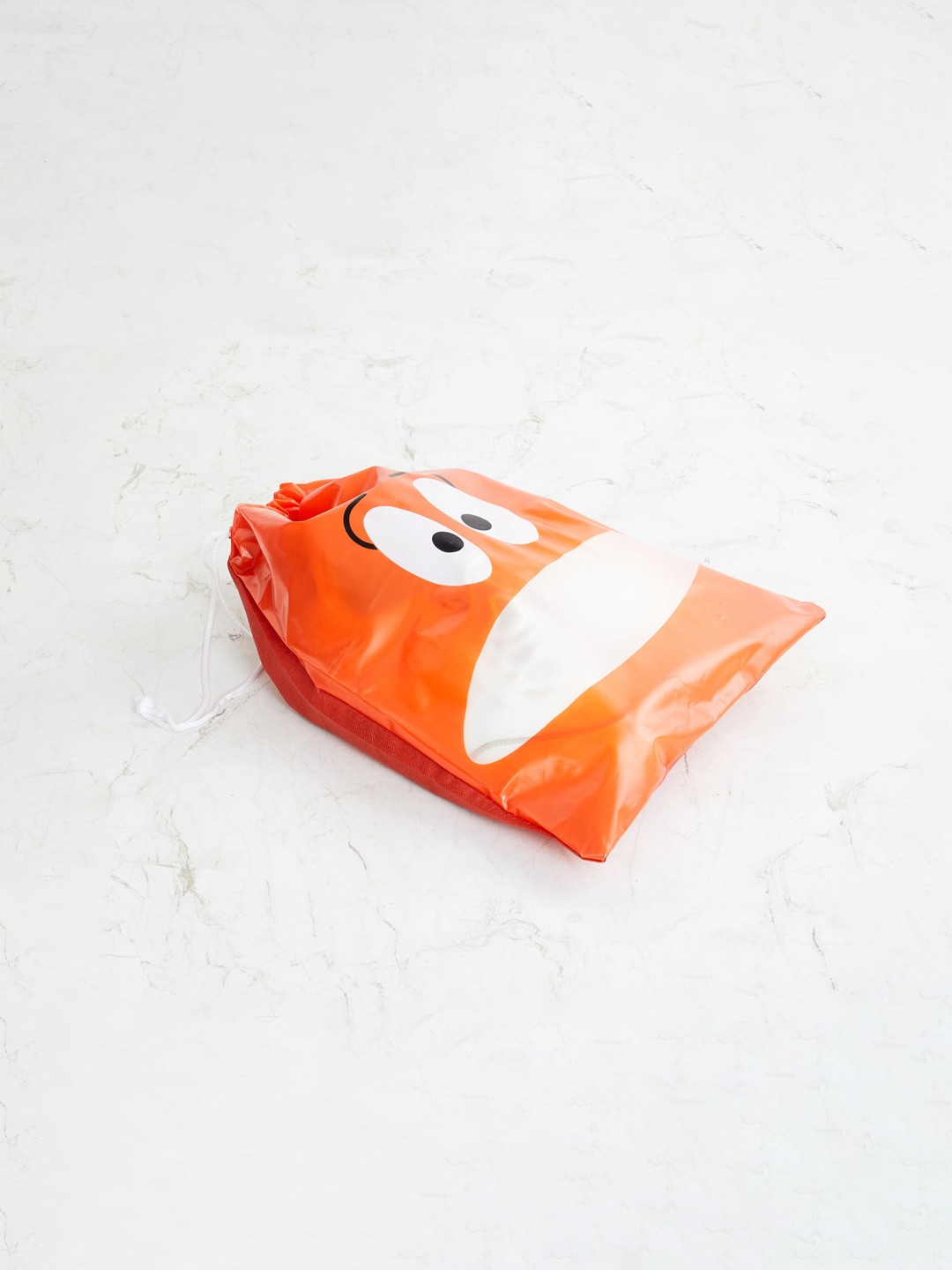 

Home Centre Orange & White Printed Shoe Bag