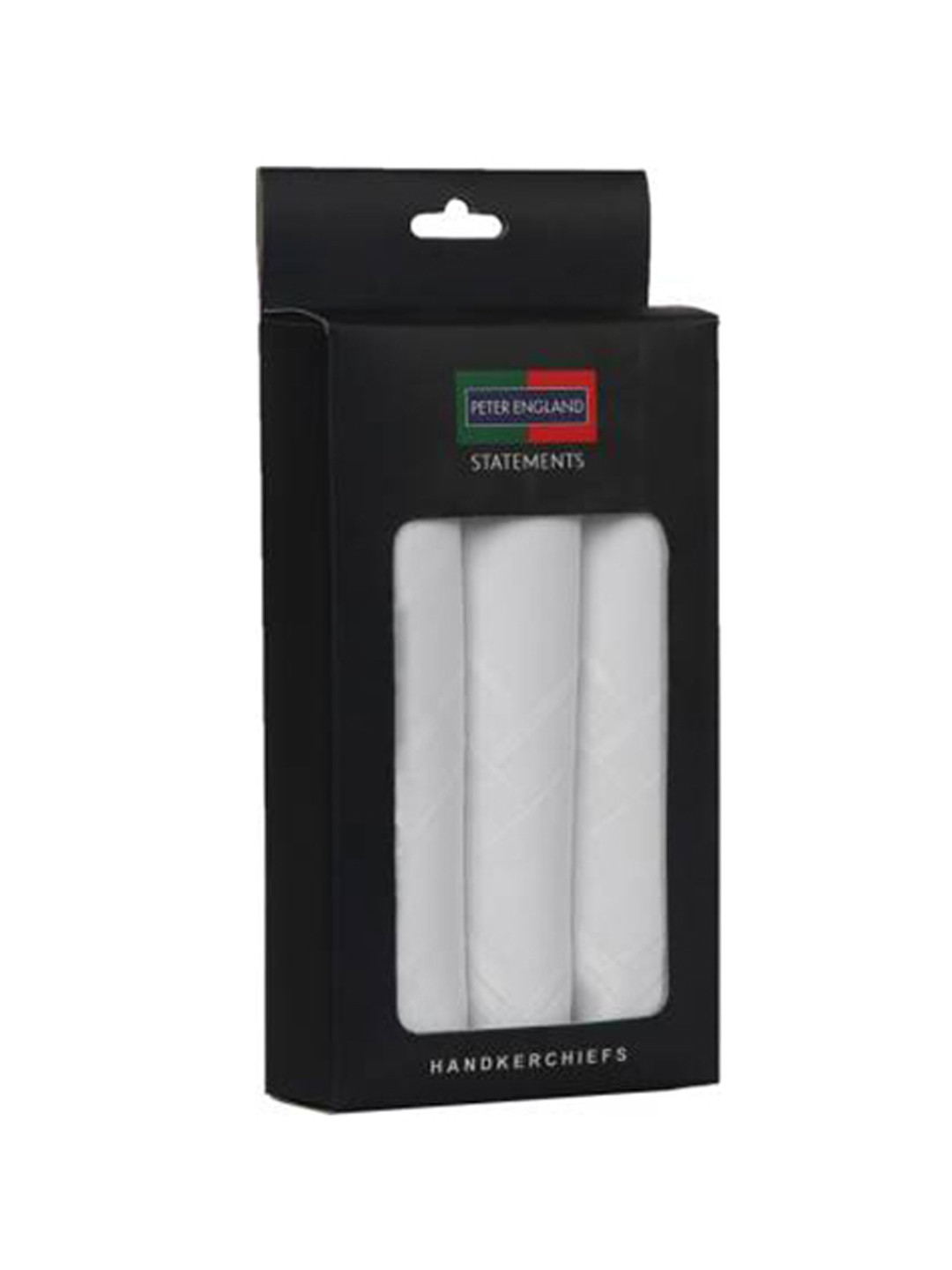 

Peter England Men 3 Pieces White Solid Cotton Handkerchief Set