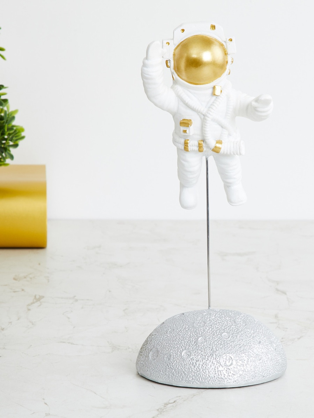 

Souvenir Polyresin Astronaut on Moon Figurine, White