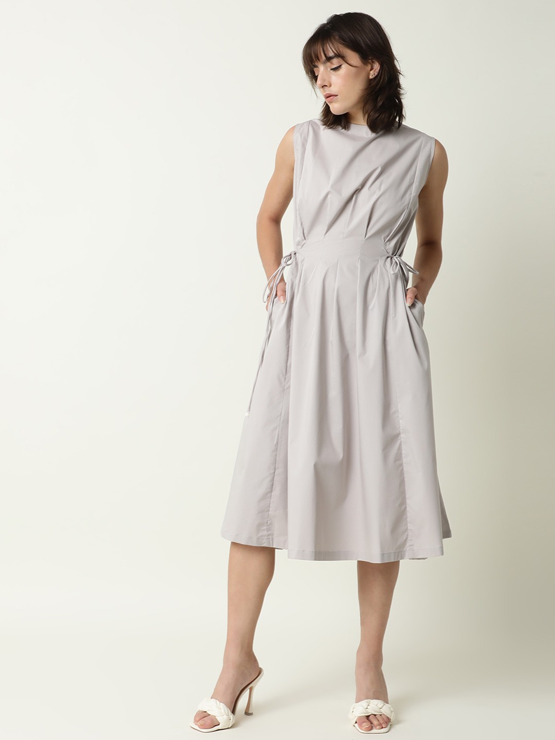 

RAREISM Grey Midi Dress