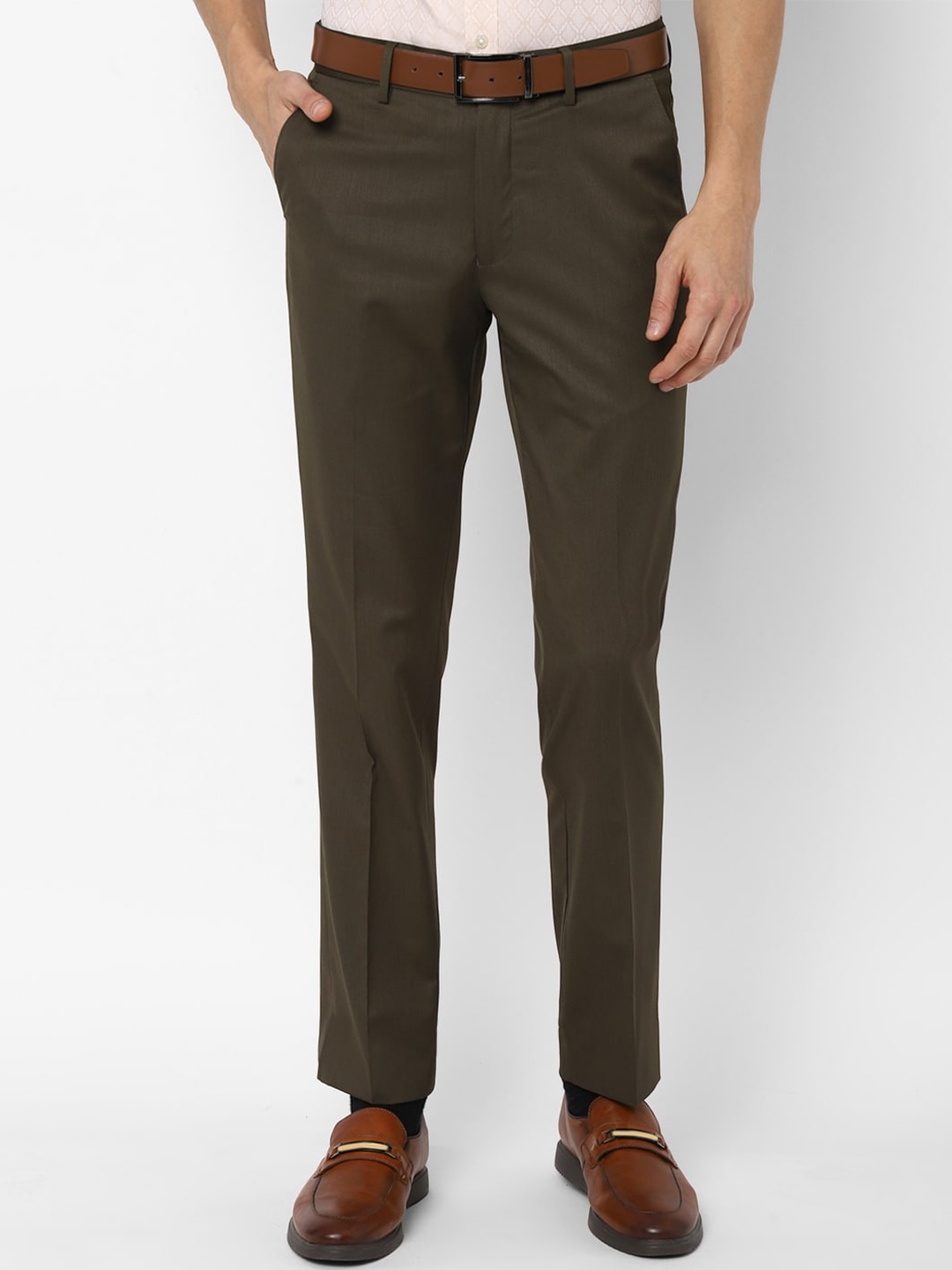 

Louis Philippe Men Brown Slim Fit Formal Trousers