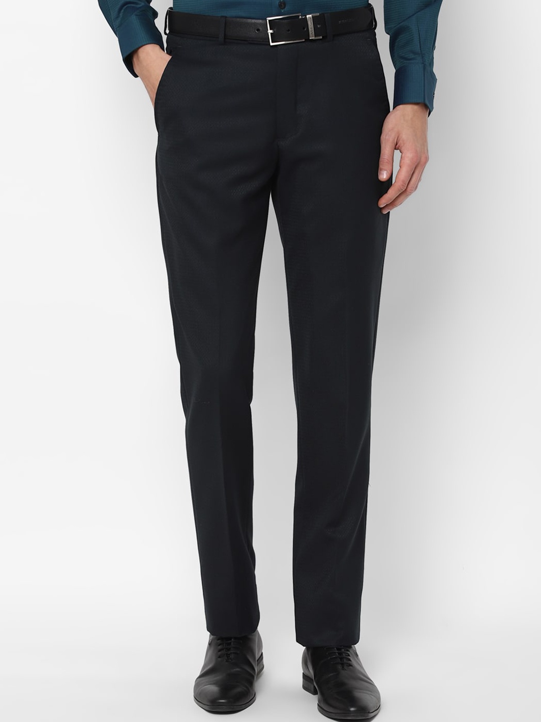 

Louis Philippe Men Black Slim Fit Trousers