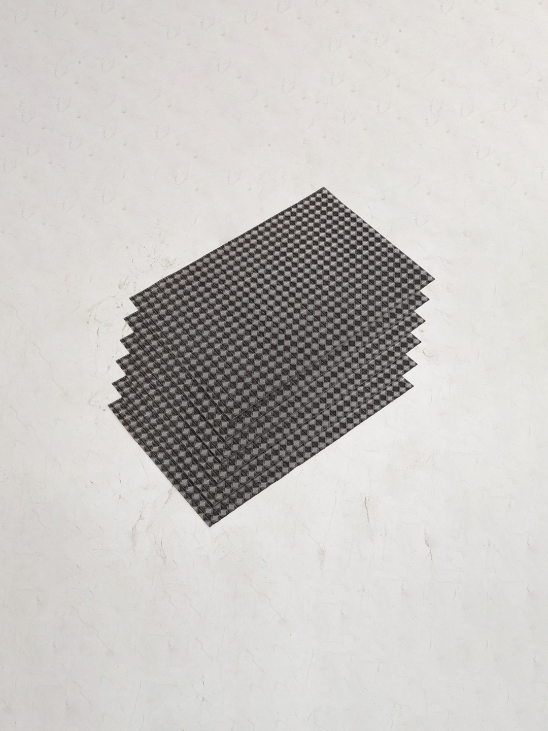 

Home Centre Black & Beige 6 Pcs Geometric Textured PVC Placemat