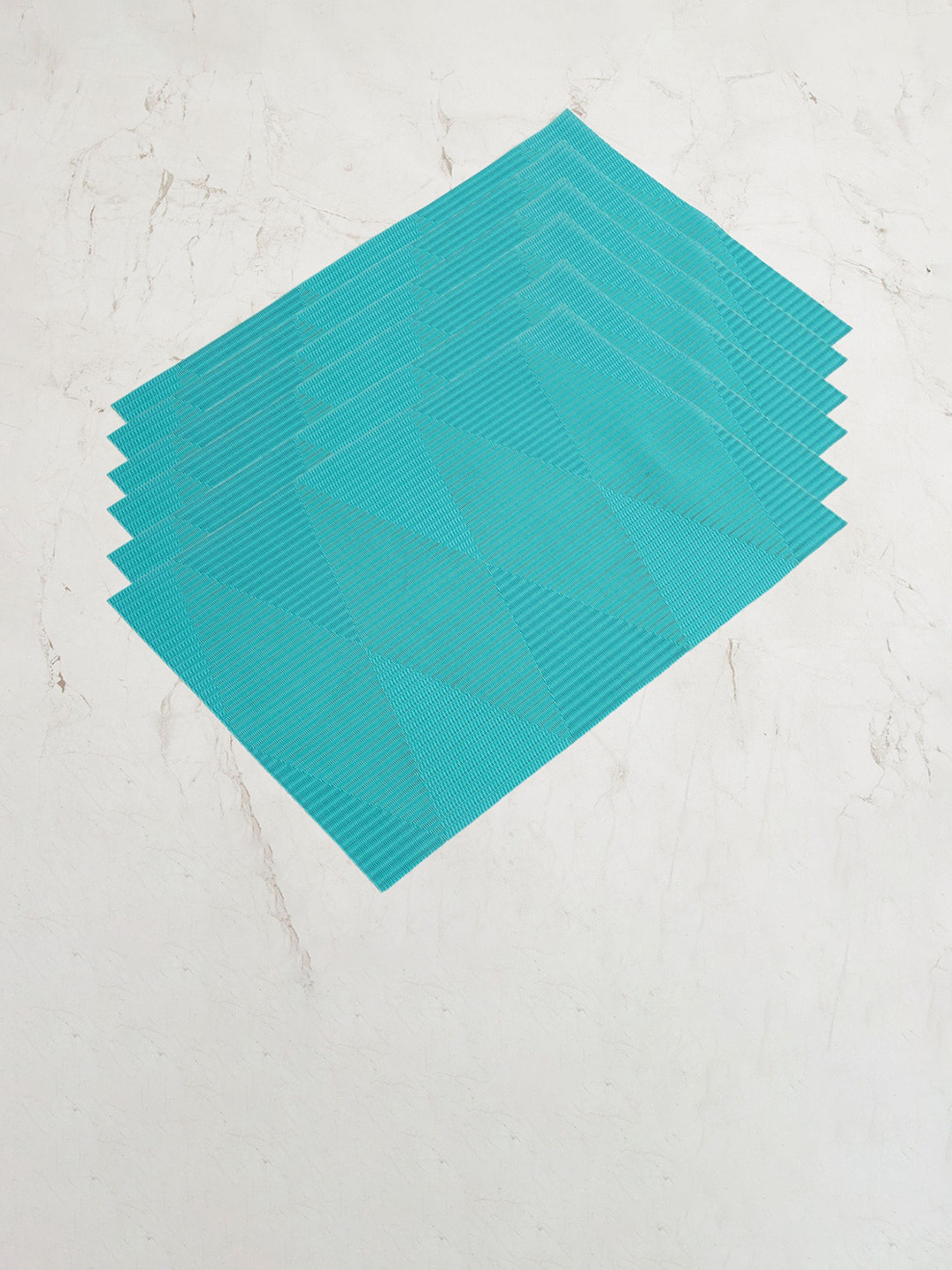 

Home Centre Set Of 6 Teal Textured Table Placemat