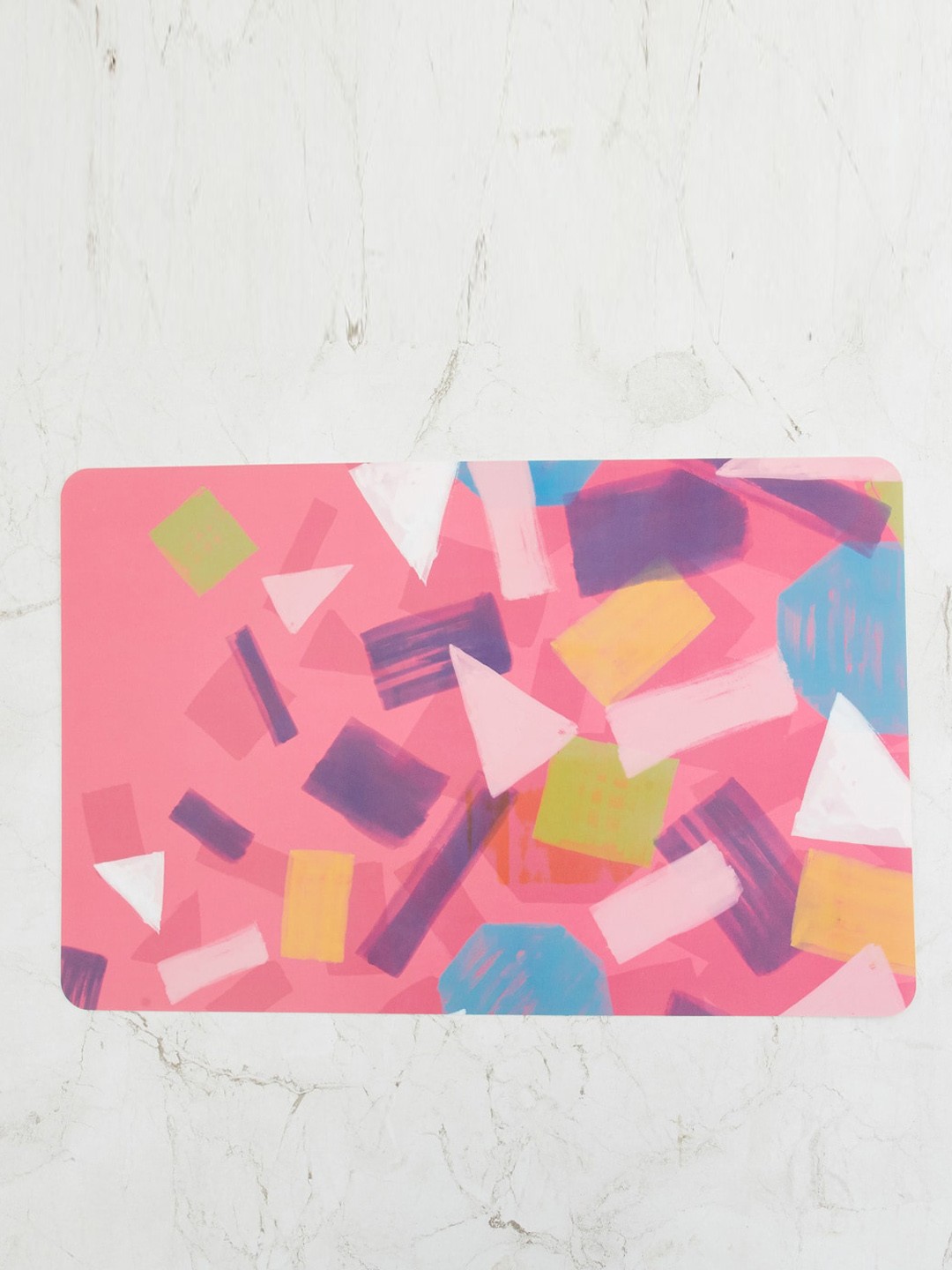 

Home Centre Set Of 6 Pink & Blue Printed Table Placemats