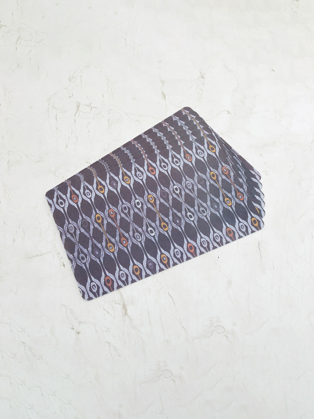 

Home Centre Set of 6 Grey Printed Table Placemats
