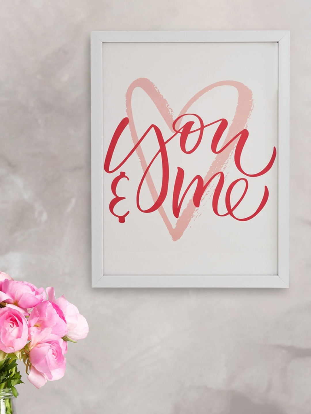 

Home Centre White & Red You & Me Printed Wall Art