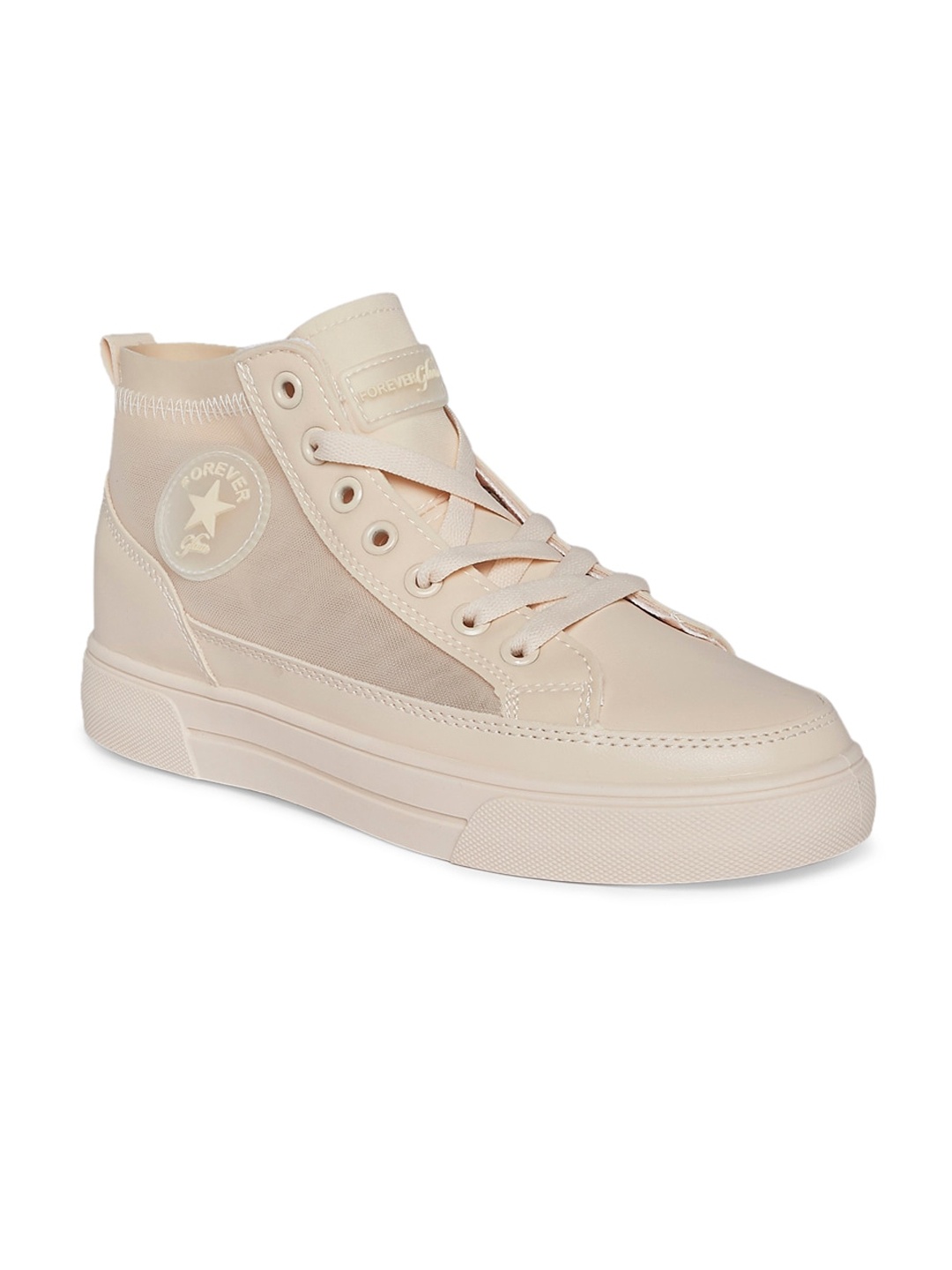 

Forever Glam by Pantaloons Women Beige PU Sneakers