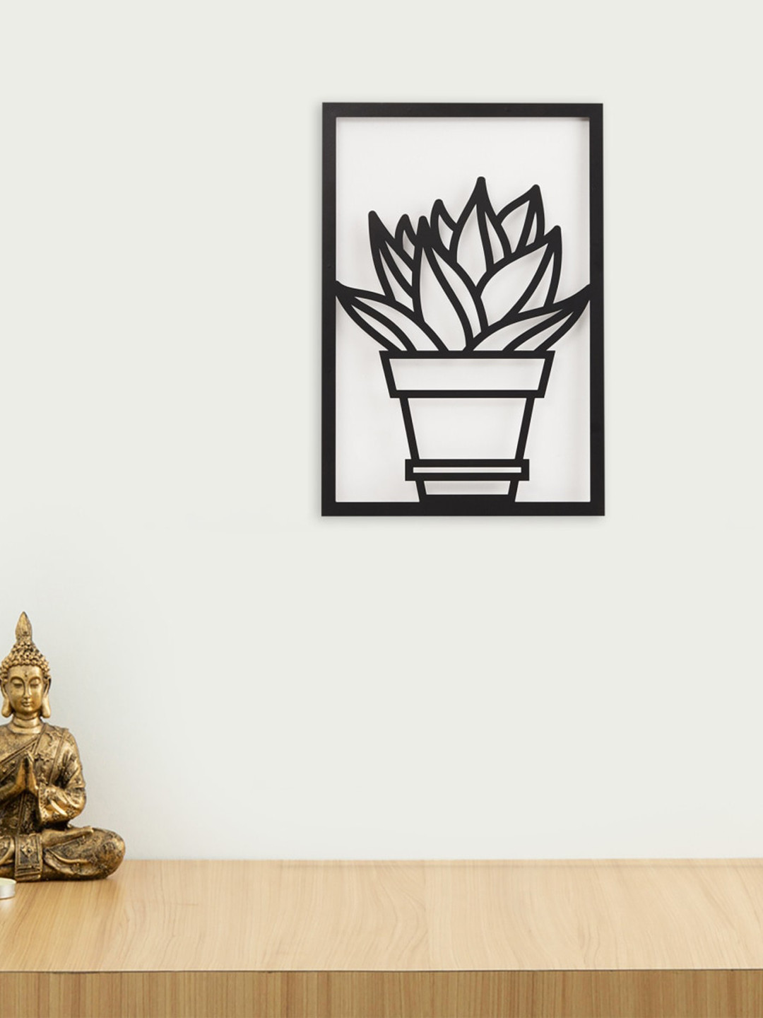 

Home Centre Black Plant Metal Wall Art