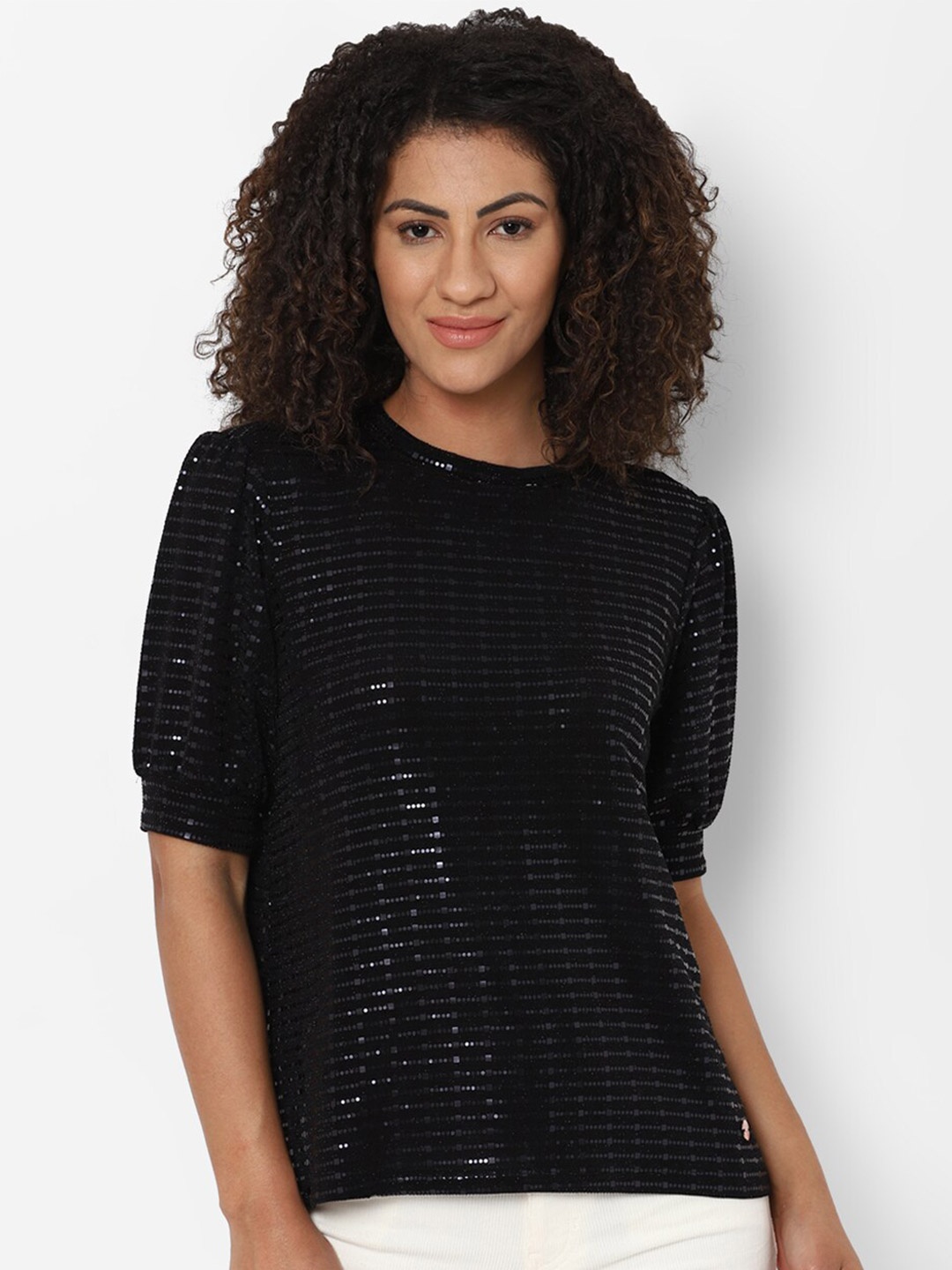 

Allen Solly Woman Black Embellished Top