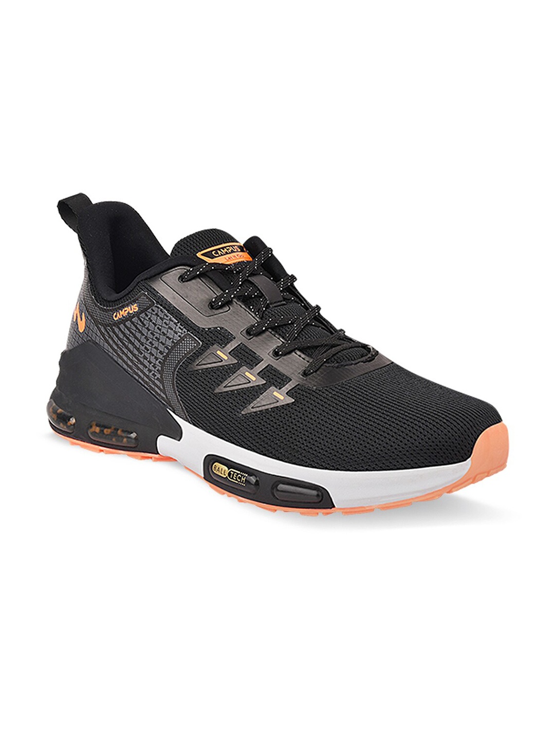 

Campus Men Black Mesh Running Shoes