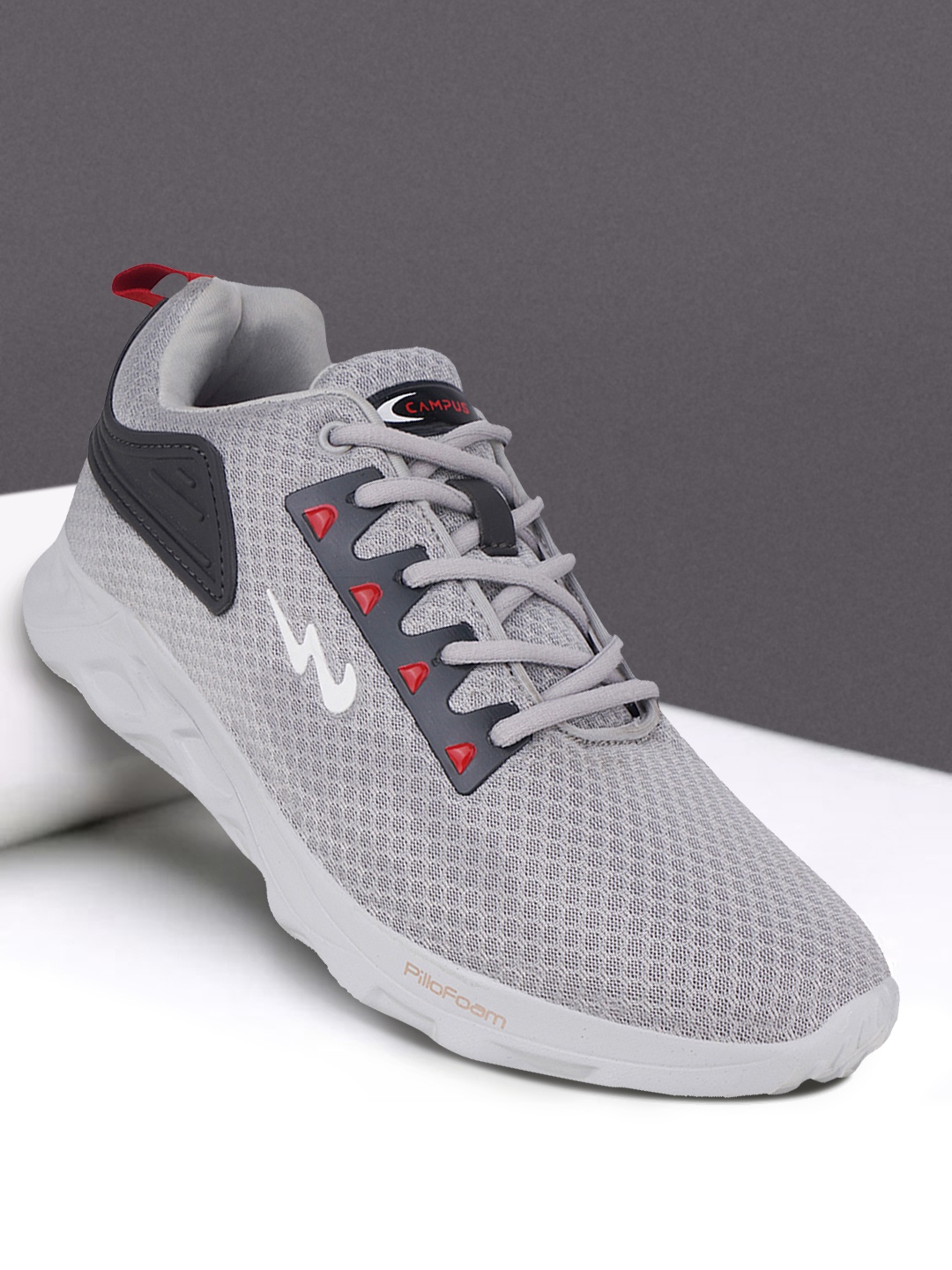 

Campus Men Grey Mesh Running Shoes
