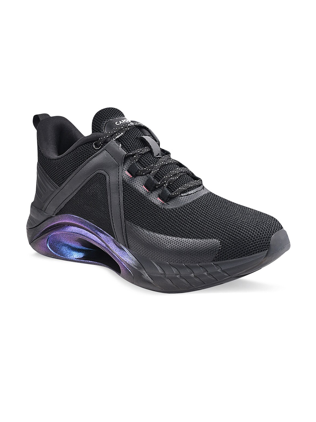 

Campus Men Black Mesh Running Shoes