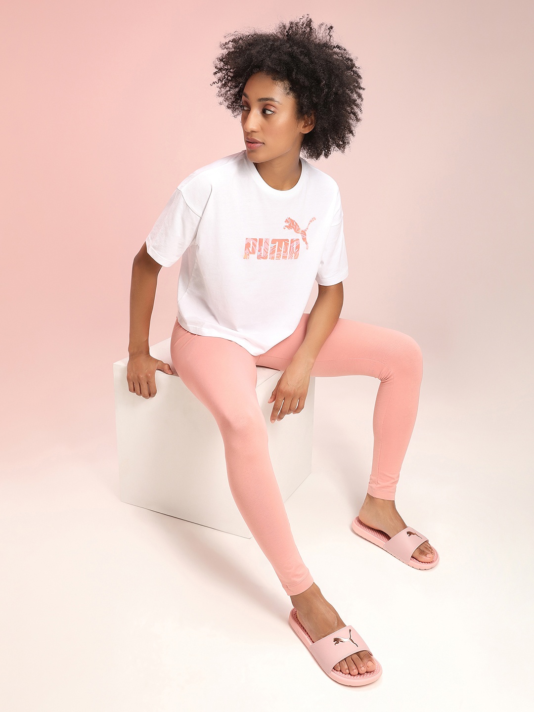 

Puma Women Rose Brand Logo Flip Flops Slider