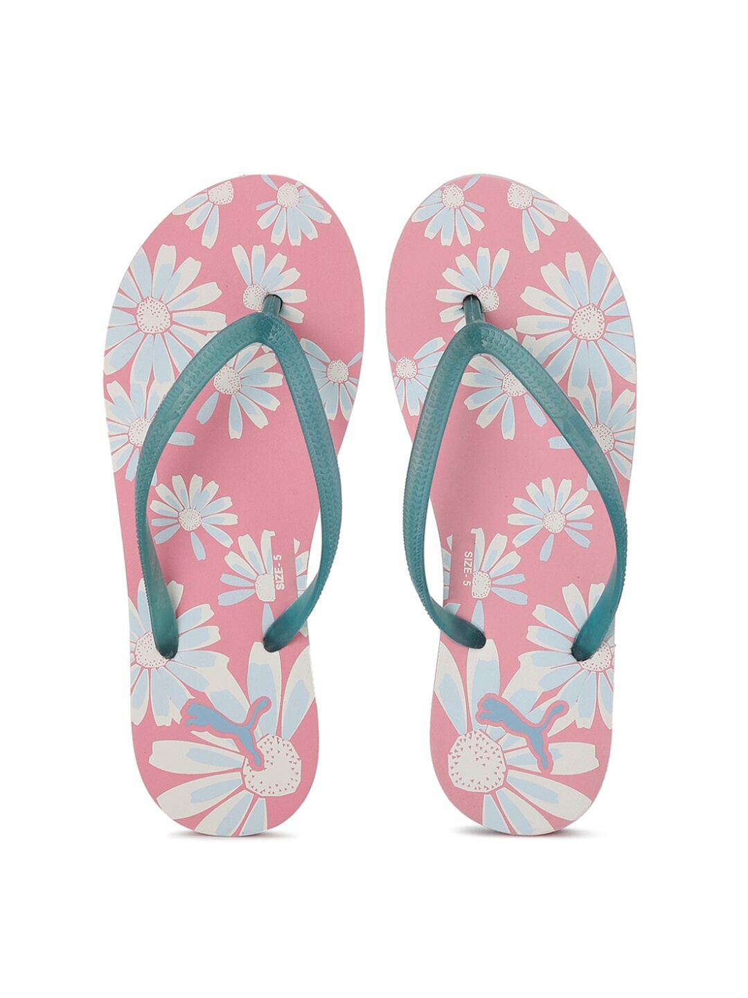 

Puma Women Pink & White Printed Thong Flip-Flops
