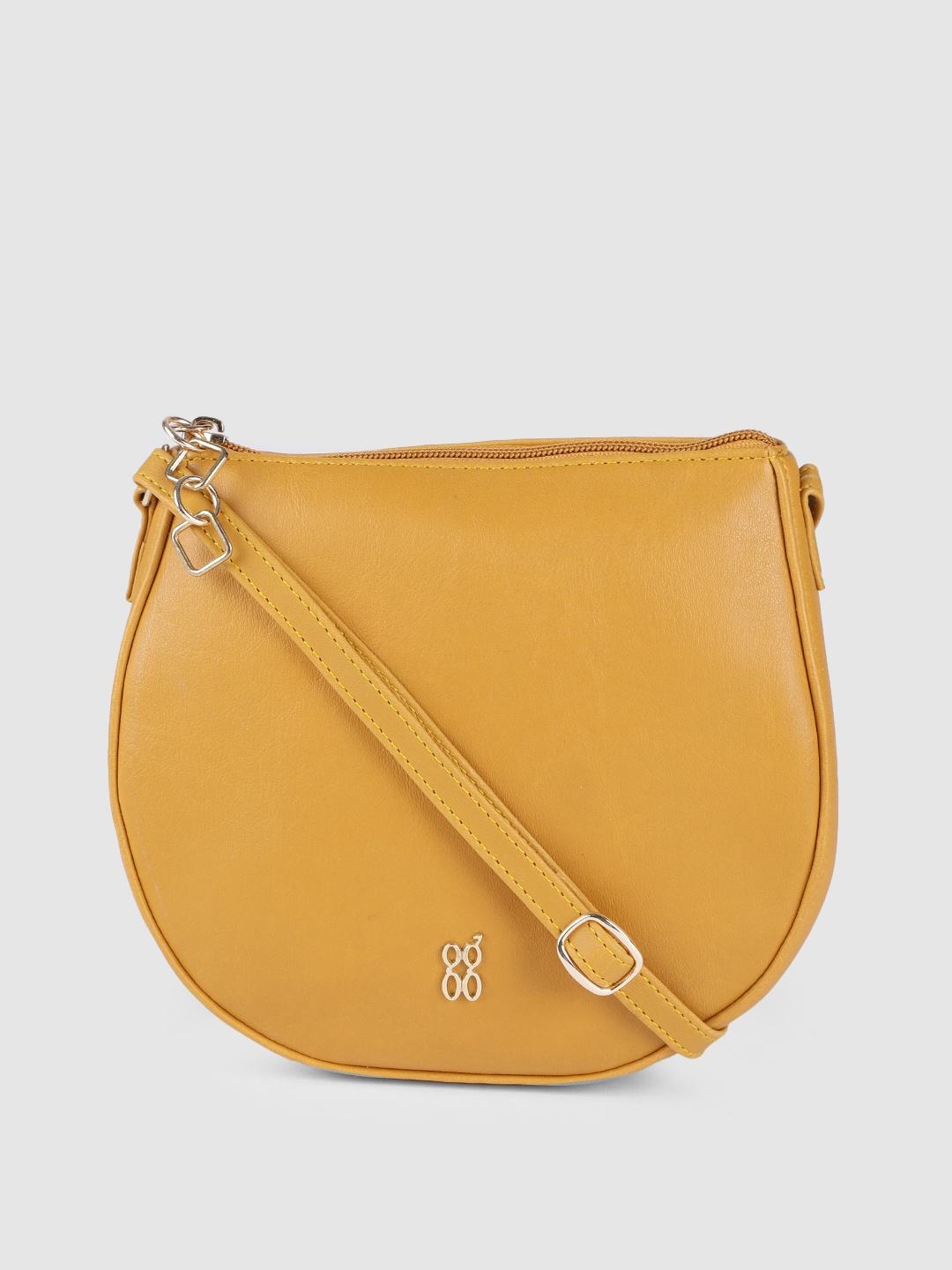 

Baggit Yellow Half Moon Sling Bag