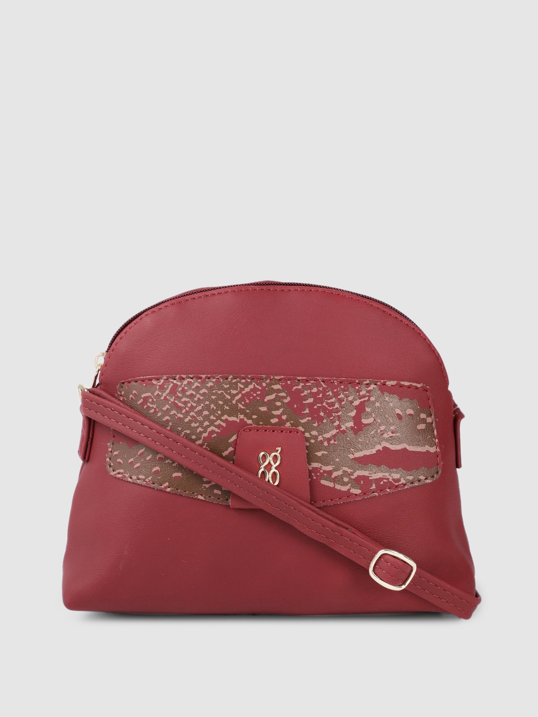 

Baggit Red Printed Structured Sling Bag