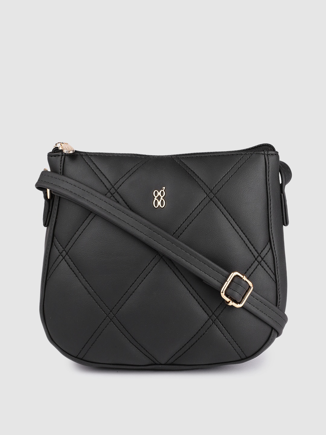 

Baggit Black Quilted Sling Bag