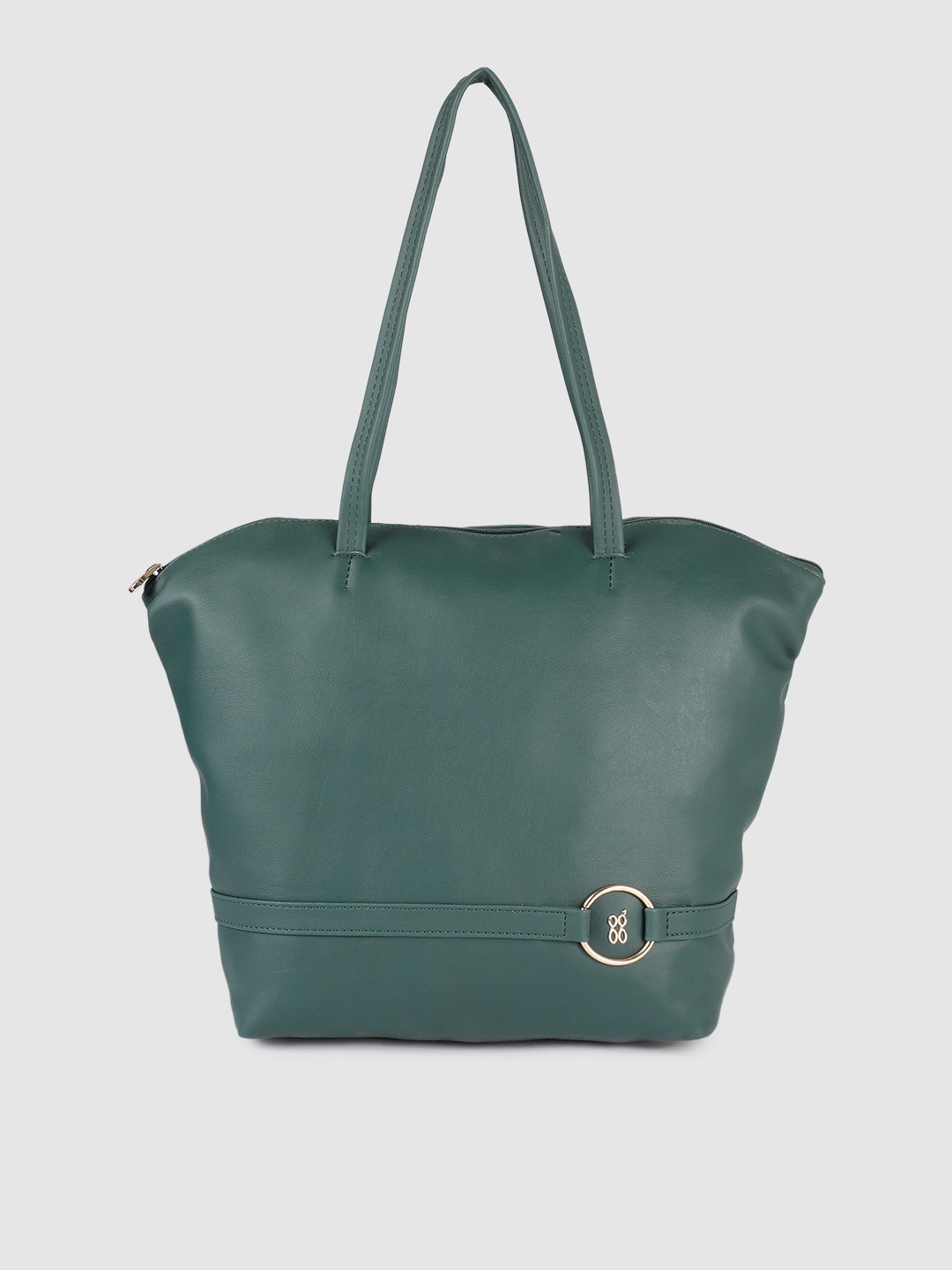 

Baggit Teal Green Solid Structured Shoulder Bag