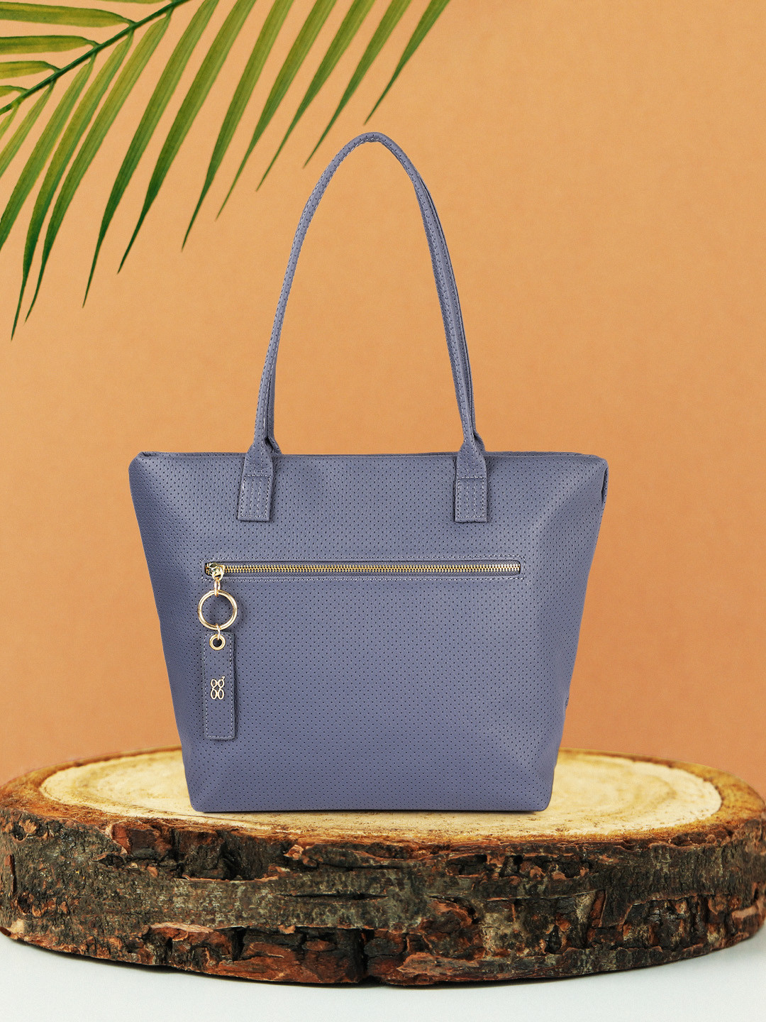 

Baggit Women Blue Textured Structured Shoulder Bag