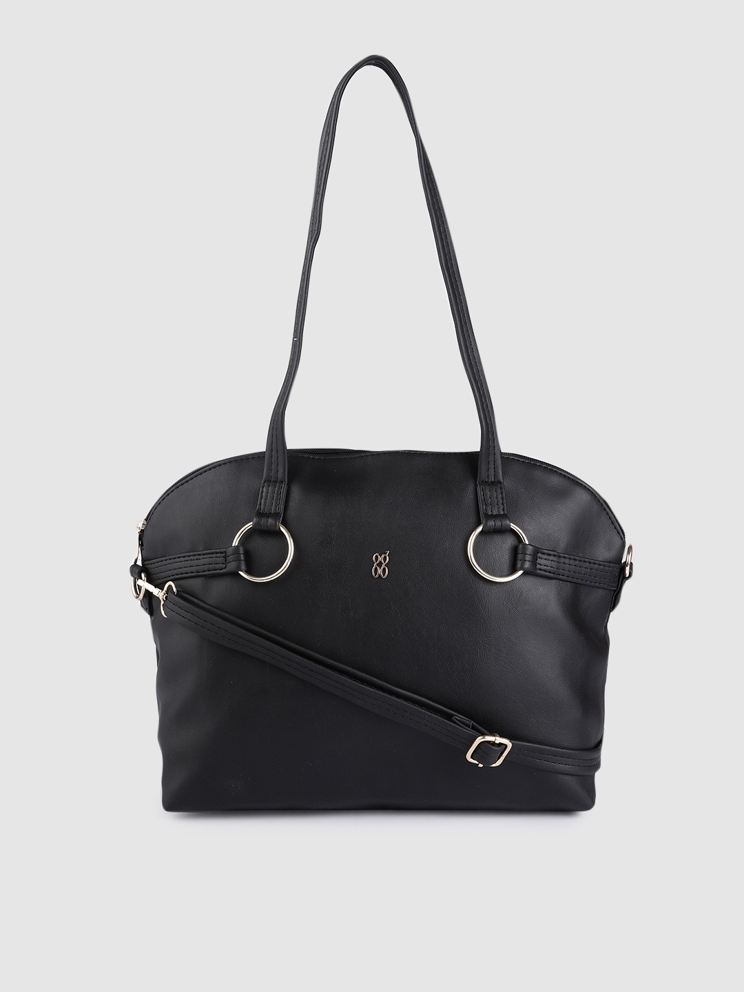 

Baggit Black Solid Structured Shoulder Bag