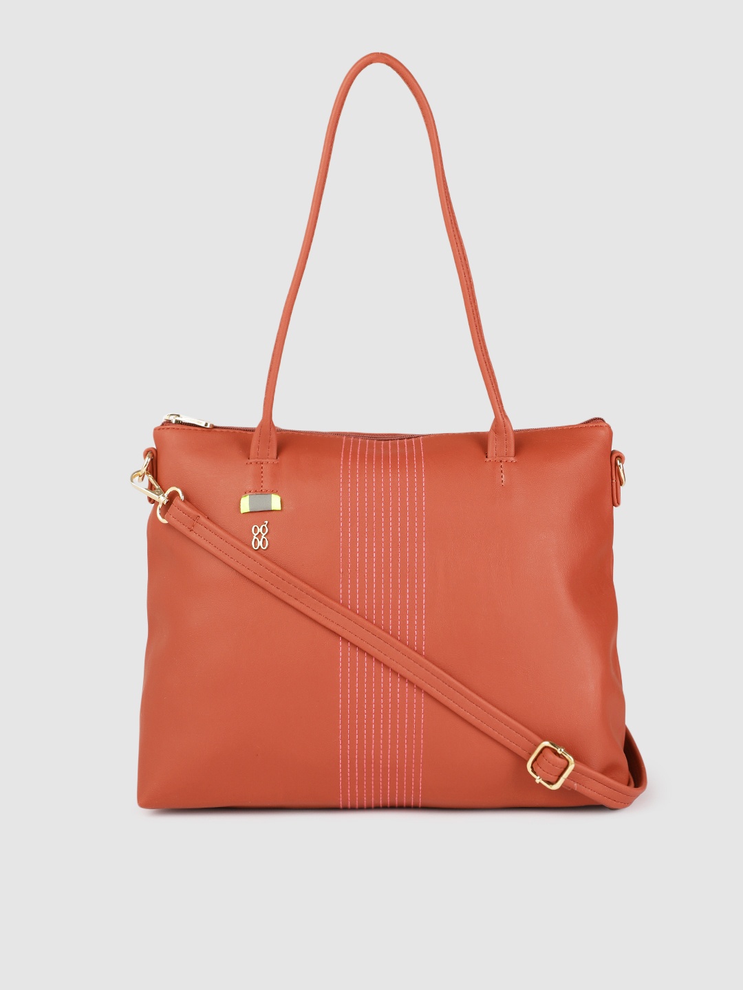 

Baggit Coral Pink Solid Shoulder Bag