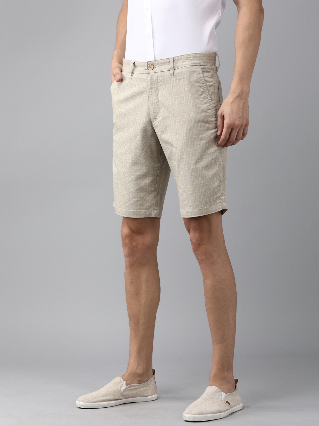 

Van Heusen Sport Men Beige Low-Rise Chino Shorts