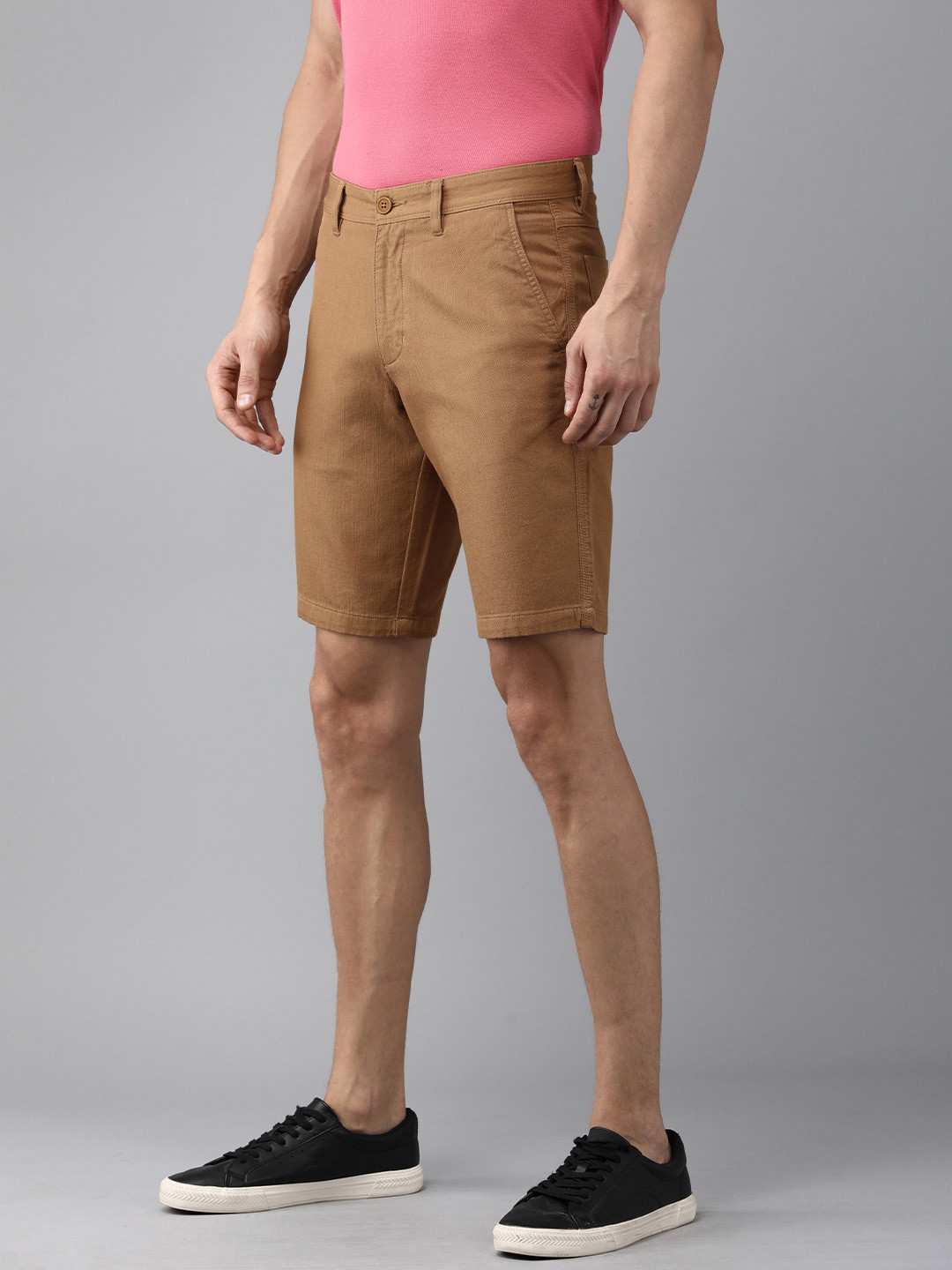 

Van Heusen Sport Men Khaki Solid Low-Rise Regular Shorts