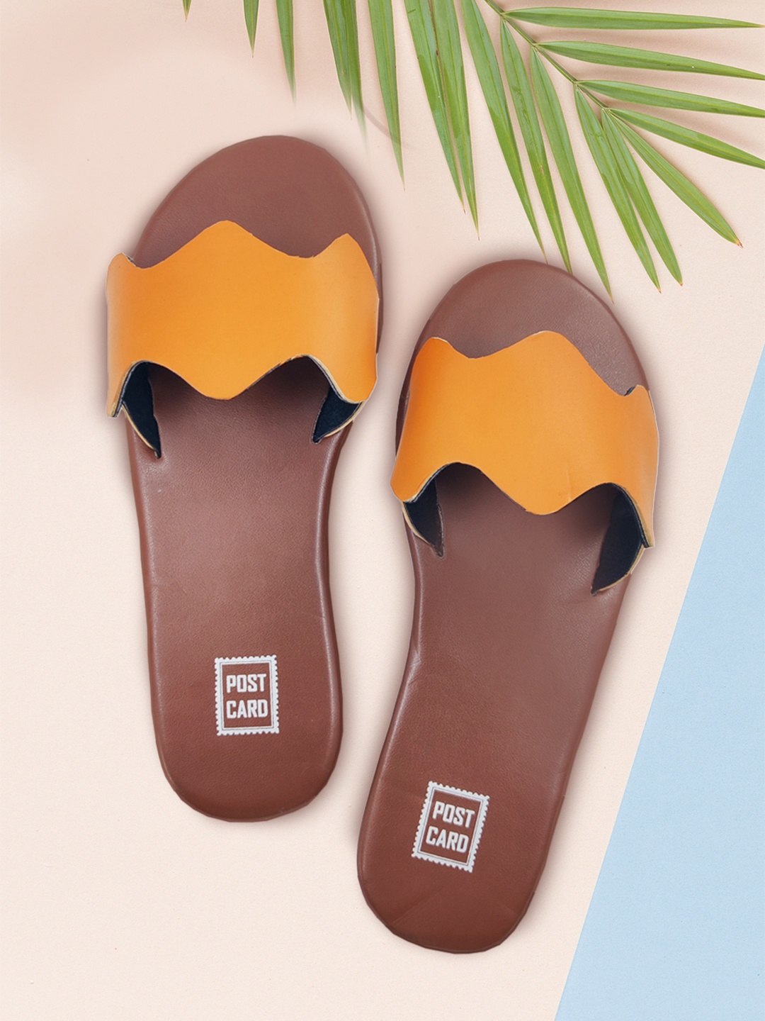 

POSTCARD Women Brown Open Toe Flats