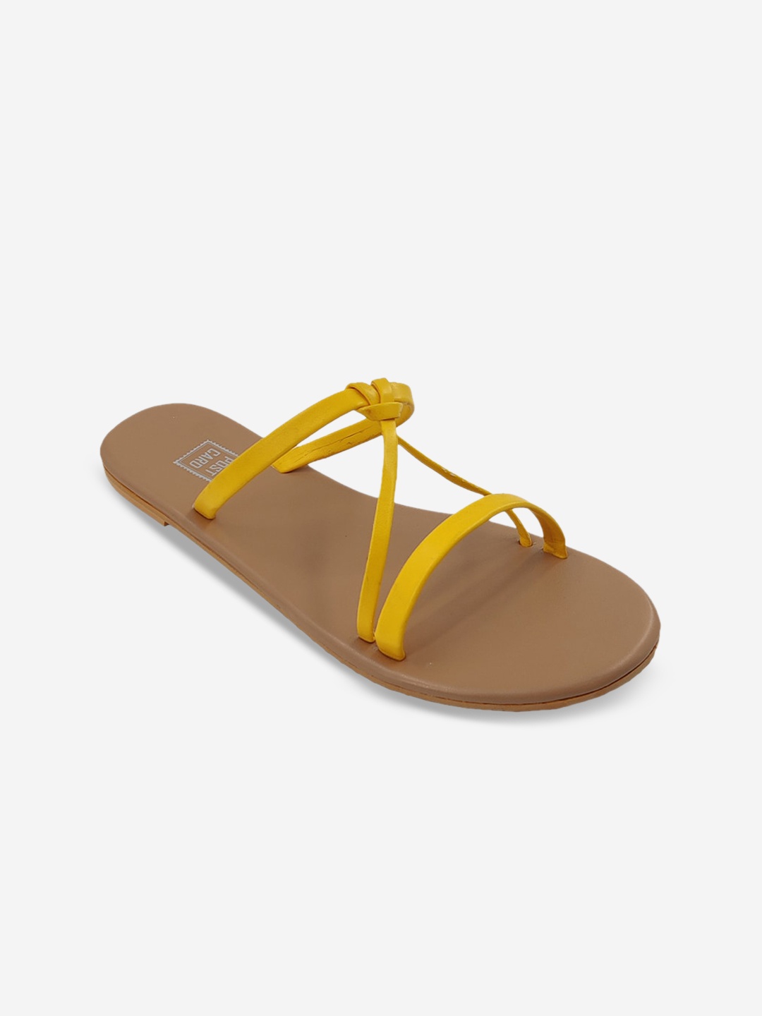 

POSTCARD Women Tan Open Toe Flats
