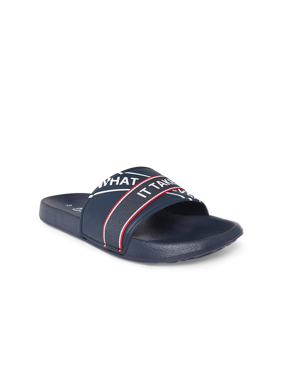 

Ajile by Pantaloons Men Navy Blue & Red Printed Sliders