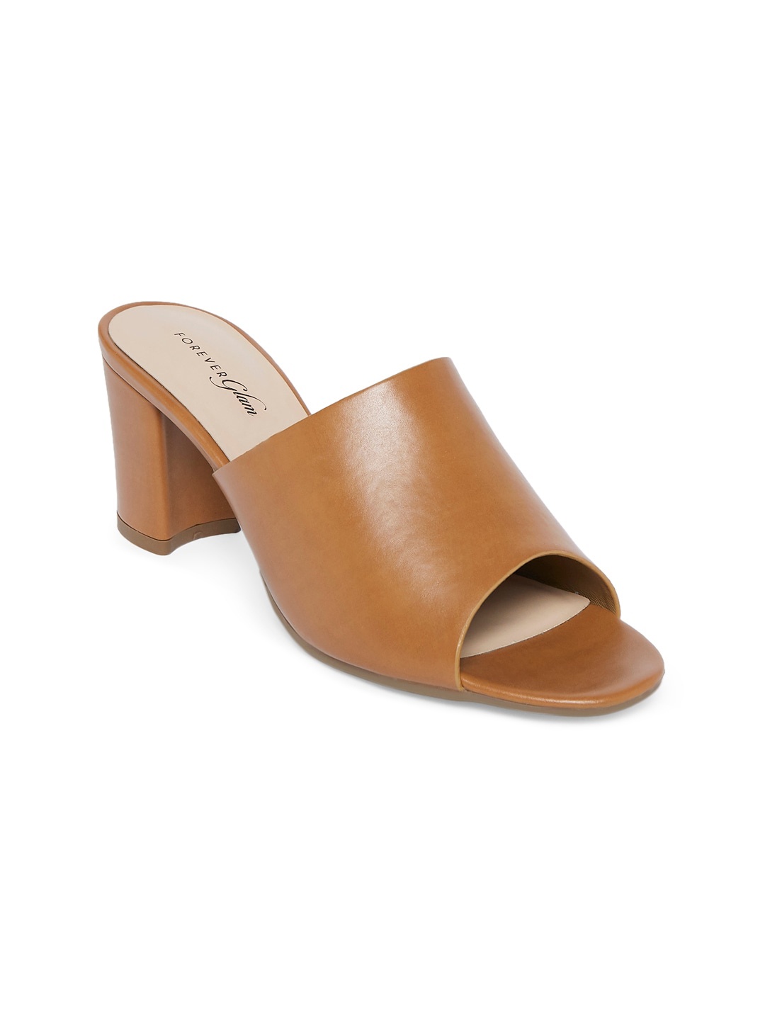 

Forever Glam by Pantaloons Tan Block Sandals