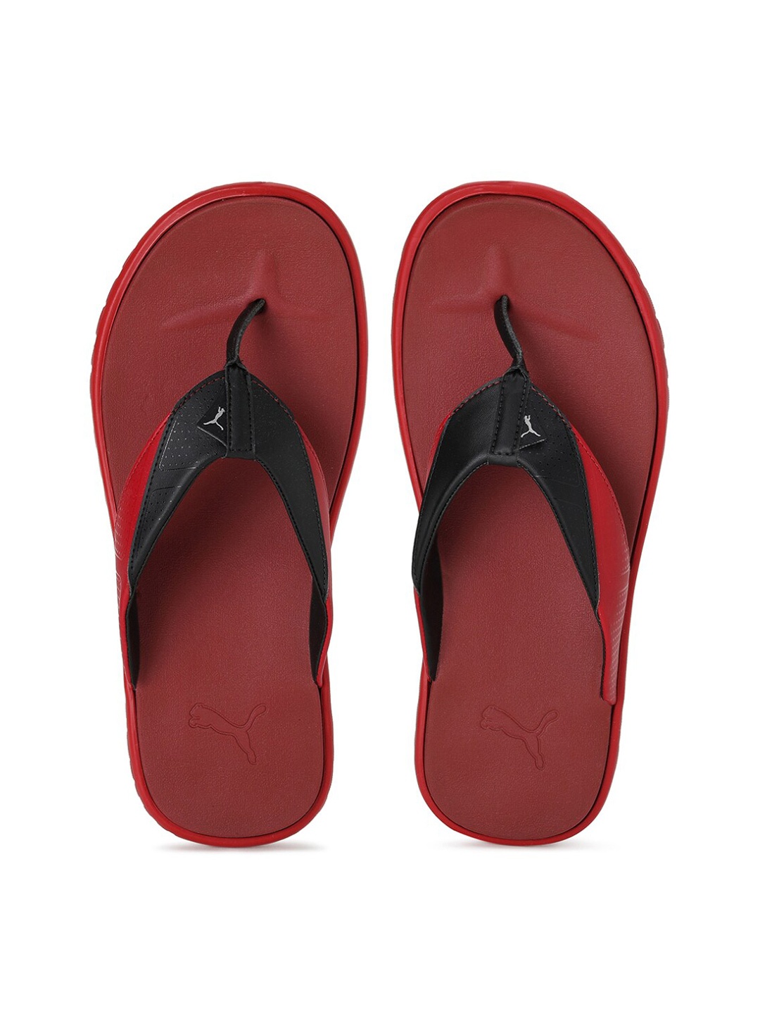 

Puma Unisex Red & Black Thong Flip-Flops