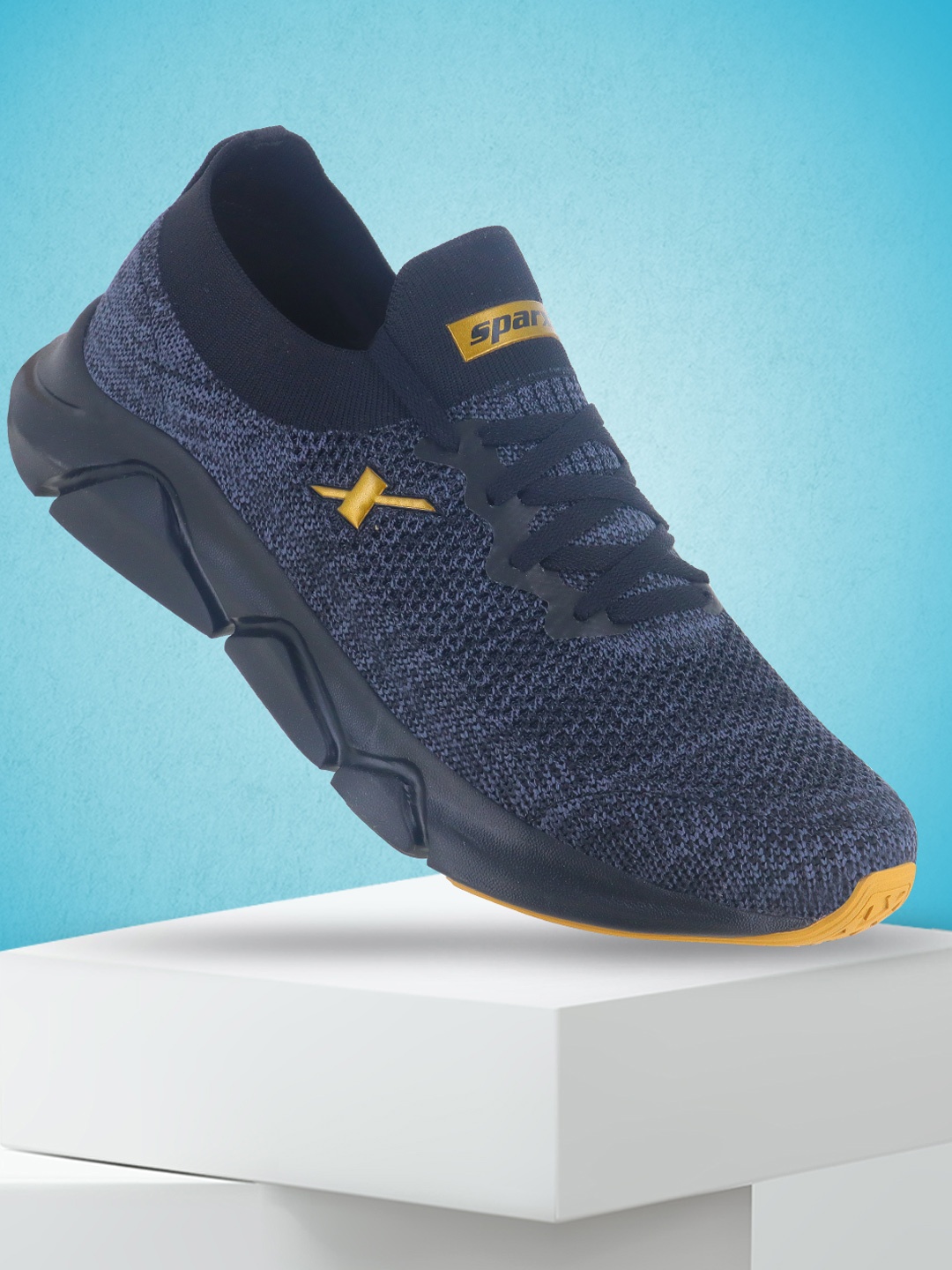 

Sparx Men Black Mesh Running Non-Marking Shoes