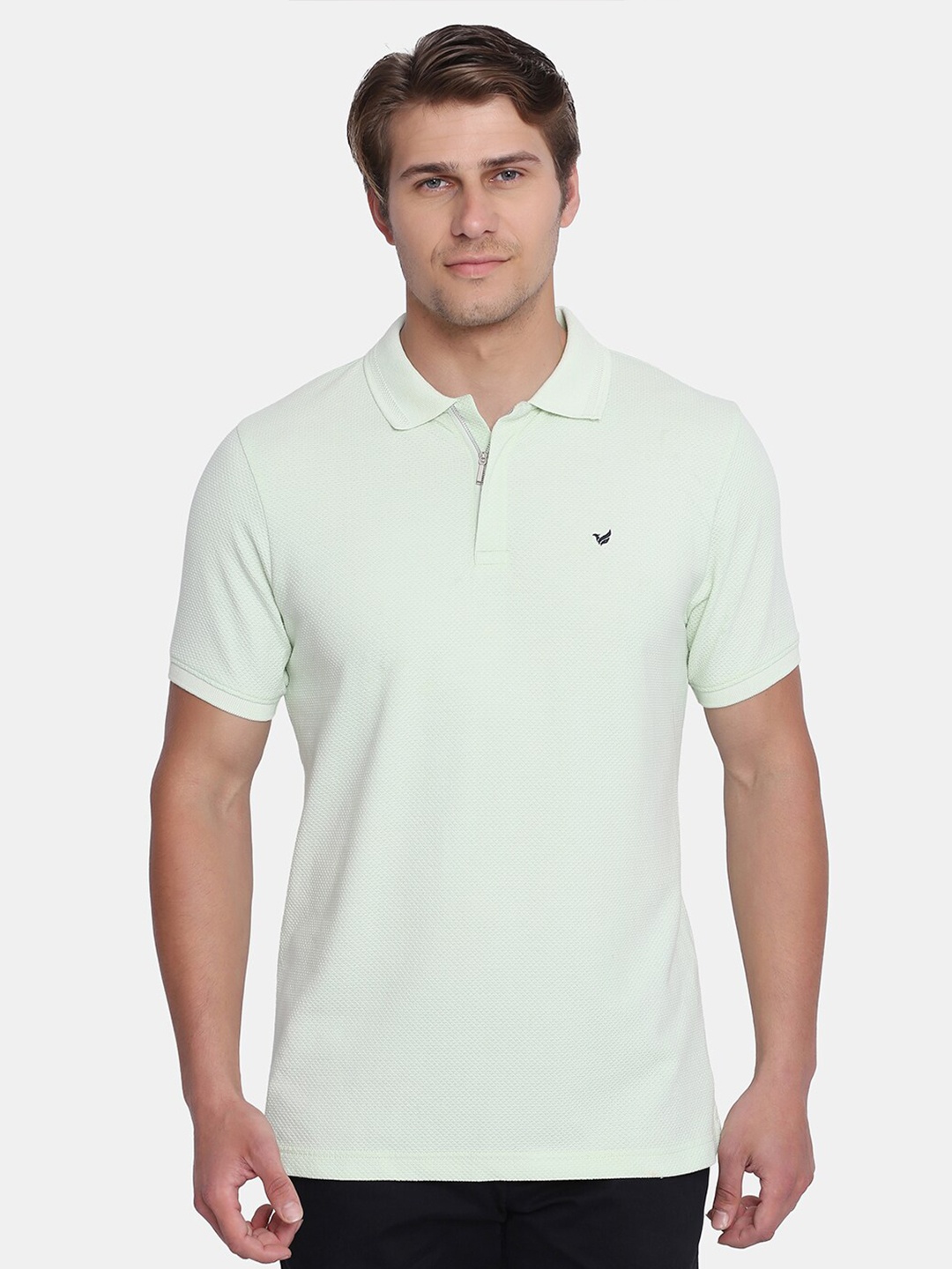 

Blackberrys Men Green Polo Collar Slim Fit T-shirt
