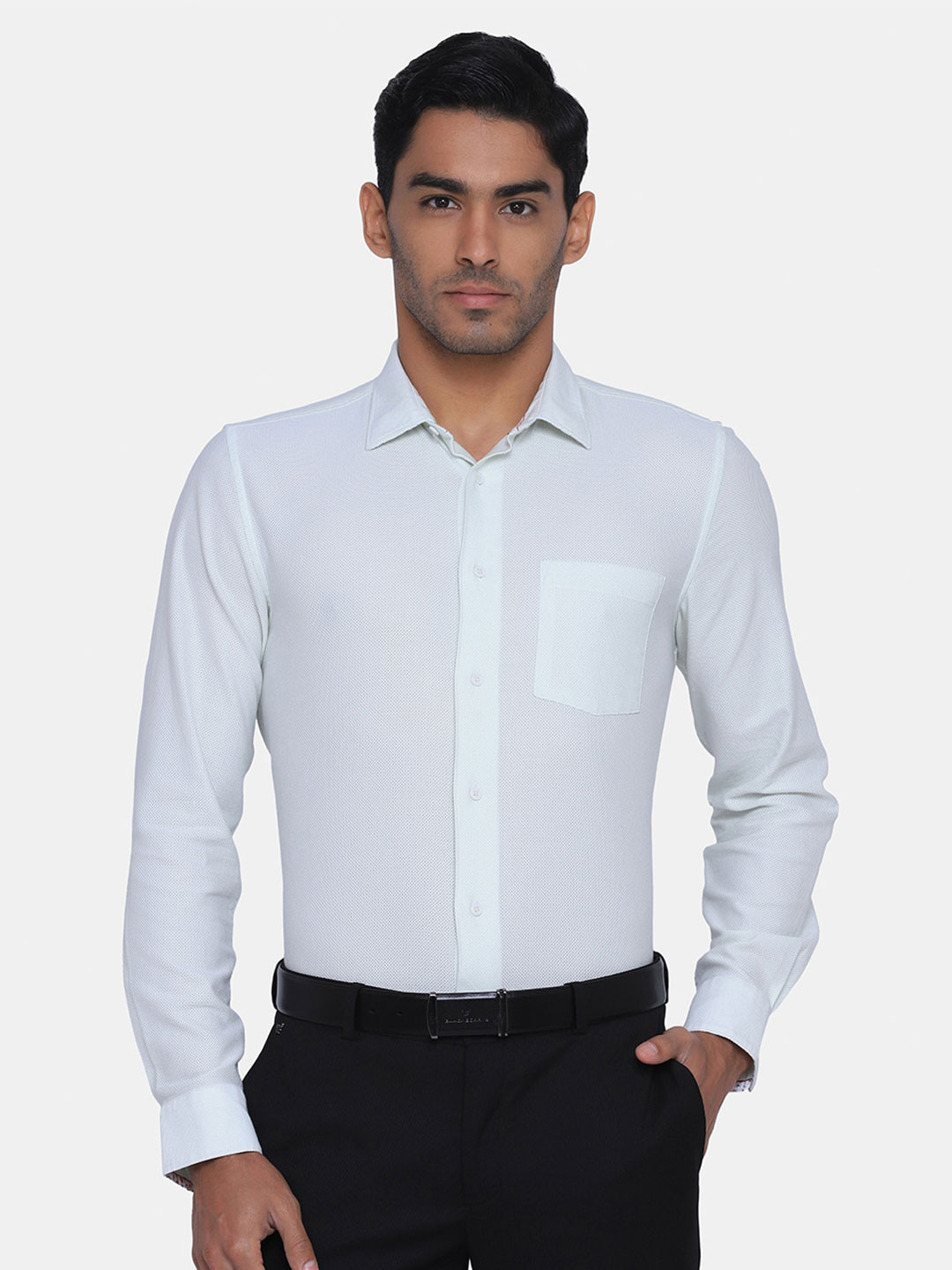 

Blackberrys Men Blue India Slim Fit Cotton Formal Shirt
