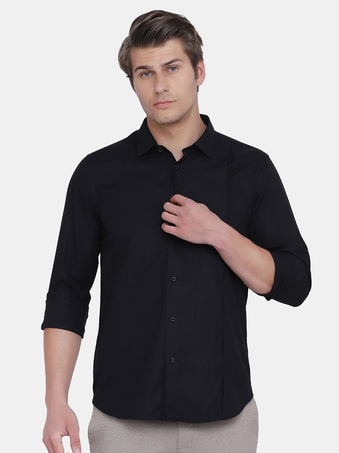 

Blackberrys Men Black Phoenix Skinny Fit Cotton Casual Shirt