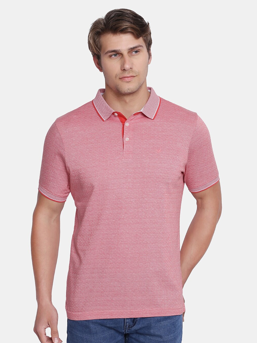 

Blackberrys Men Orange Polo Collar Slim Fit T-shirt